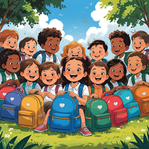 Children with Backpacks Children with Backpacks