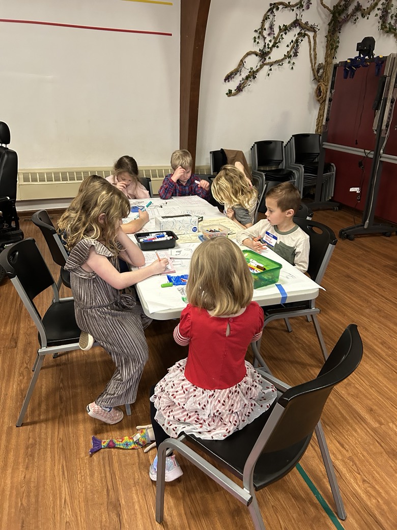 Children's table during worship